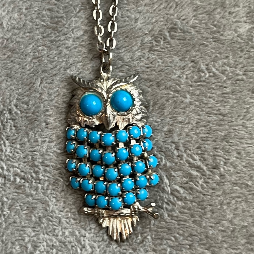 Vintage Silver Owl Necklace